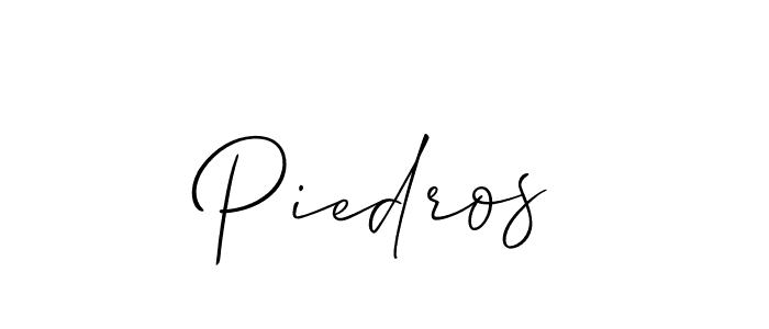 How to make Piedros signature? Allison_Script is a professional autograph style. Create handwritten signature for Piedros name. Piedros signature style 2 images and pictures png