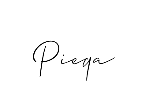 Design your own signature with our free online signature maker. With this signature software, you can create a handwritten (Allison_Script) signature for name Pieqa. Pieqa signature style 2 images and pictures png