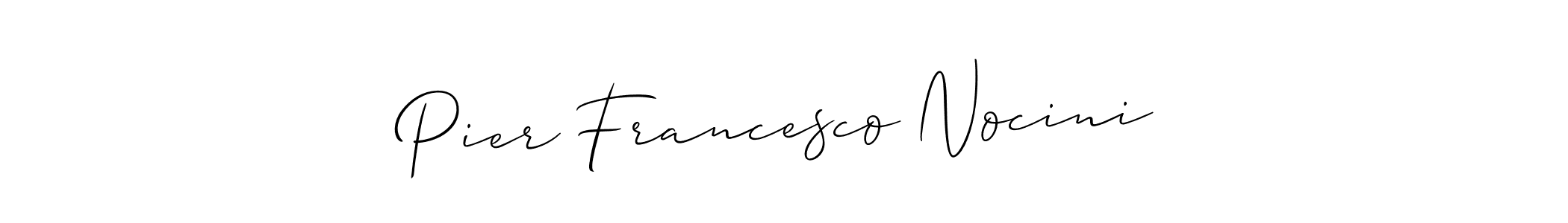 Allison_Script is a professional signature style that is perfect for those who want to add a touch of class to their signature. It is also a great choice for those who want to make their signature more unique. Get Pier Francesco Nocini name to fancy signature for free. Pier Francesco Nocini signature style 2 images and pictures png