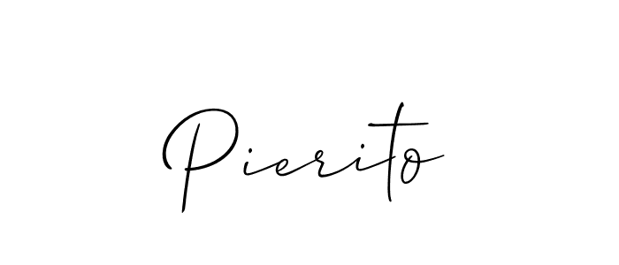 Design your own signature with our free online signature maker. With this signature software, you can create a handwritten (Allison_Script) signature for name Pierito. Pierito signature style 2 images and pictures png