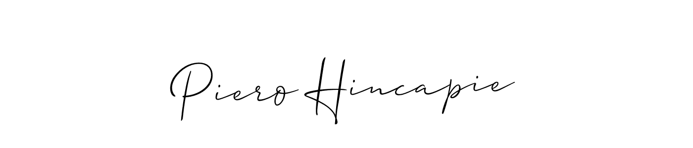 You can use this online signature creator to create a handwritten signature for the name Piero Hincapie. This is the best online autograph maker. Piero Hincapie signature style 2 images and pictures png