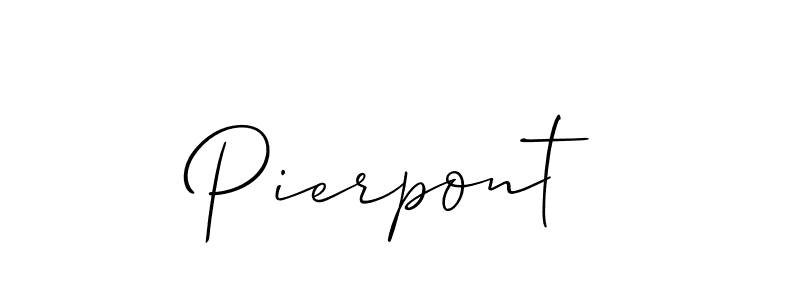 You should practise on your own different ways (Allison_Script) to write your name (Pierpont) in signature. don't let someone else do it for you. Pierpont signature style 2 images and pictures png