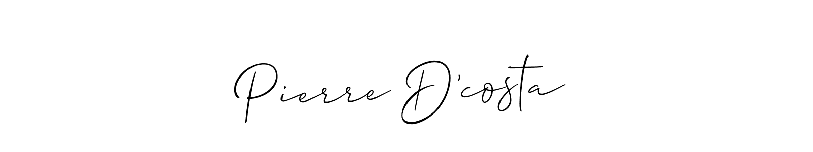 Pierre D’costa stylish signature style. Best Handwritten Sign (Allison_Script) for my name. Handwritten Signature Collection Ideas for my name Pierre D’costa. Pierre D’costa signature style 2 images and pictures png