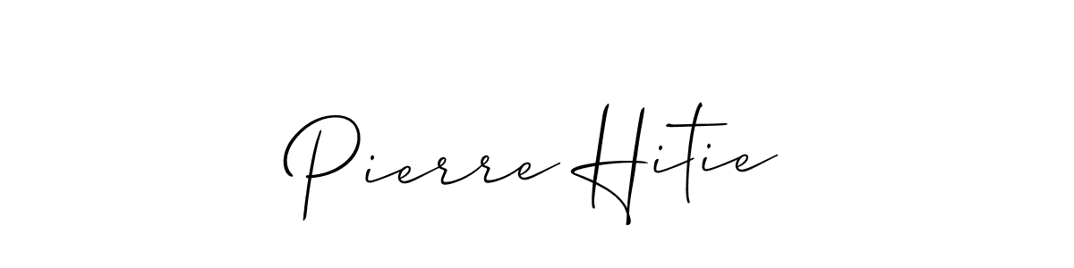 How to make Pierre Hitie name signature. Use Allison_Script style for creating short signs online. This is the latest handwritten sign. Pierre Hitie signature style 2 images and pictures png