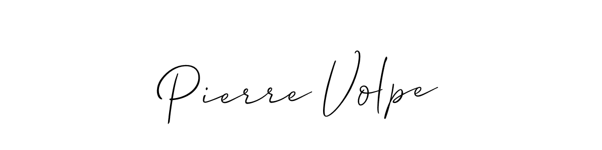 The best way (Allison_Script) to make a short signature is to pick only two or three words in your name. The name Pierre Volpe include a total of six letters. For converting this name. Pierre Volpe signature style 2 images and pictures png