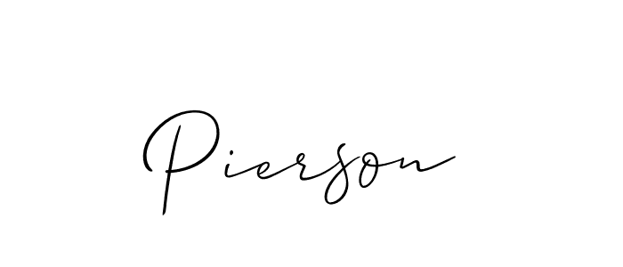 Create a beautiful signature design for name Pierson. With this signature (Allison_Script) fonts, you can make a handwritten signature for free. Pierson signature style 2 images and pictures png