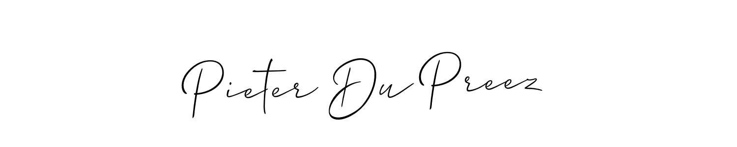Best and Professional Signature Style for Pieter Du Preez. Allison_Script Best Signature Style Collection. Pieter Du Preez signature style 2 images and pictures png