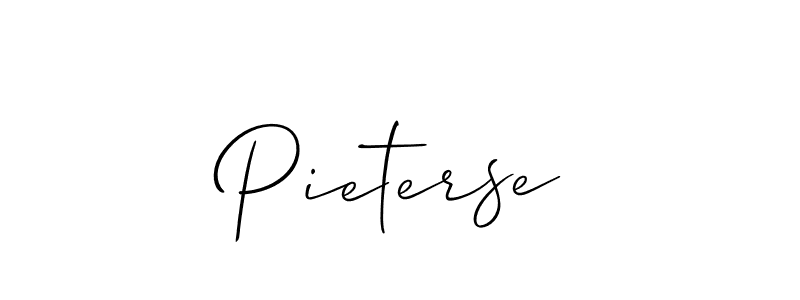 Make a beautiful signature design for name Pieterse. With this signature (Allison_Script) style, you can create a handwritten signature for free. Pieterse signature style 2 images and pictures png