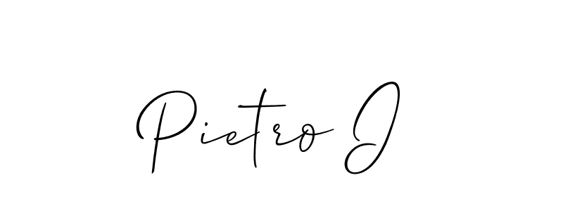 Also we have Pietro I name is the best signature style. Create professional handwritten signature collection using Allison_Script autograph style. Pietro I signature style 2 images and pictures png