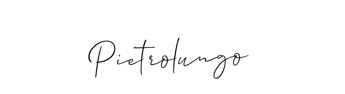 How to make Pietrolungo name signature. Use Allison_Script style for creating short signs online. This is the latest handwritten sign. Pietrolungo signature style 2 images and pictures png