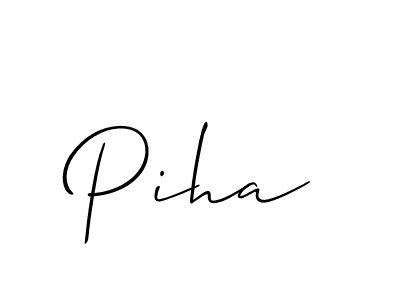 Create a beautiful signature design for name Piha. With this signature (Allison_Script) fonts, you can make a handwritten signature for free. Piha signature style 2 images and pictures png