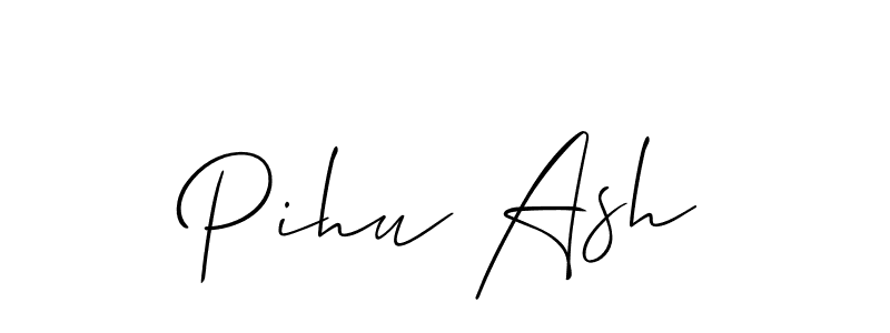 Similarly Allison_Script is the best handwritten signature design. Signature creator online .You can use it as an online autograph creator for name Pihu Ash. Pihu Ash signature style 2 images and pictures png