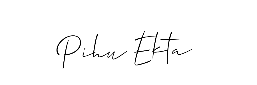 This is the best signature style for the Pihu Ekta name. Also you like these signature font (Allison_Script). Mix name signature. Pihu Ekta signature style 2 images and pictures png