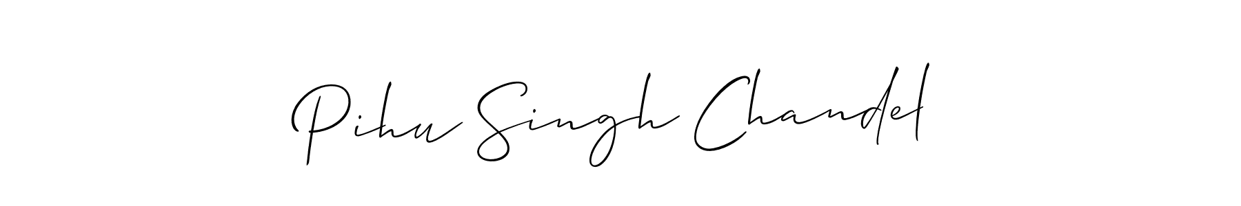 Design your own signature with our free online signature maker. With this signature software, you can create a handwritten (Allison_Script) signature for name Pihu Singh Chandel. Pihu Singh Chandel signature style 2 images and pictures png