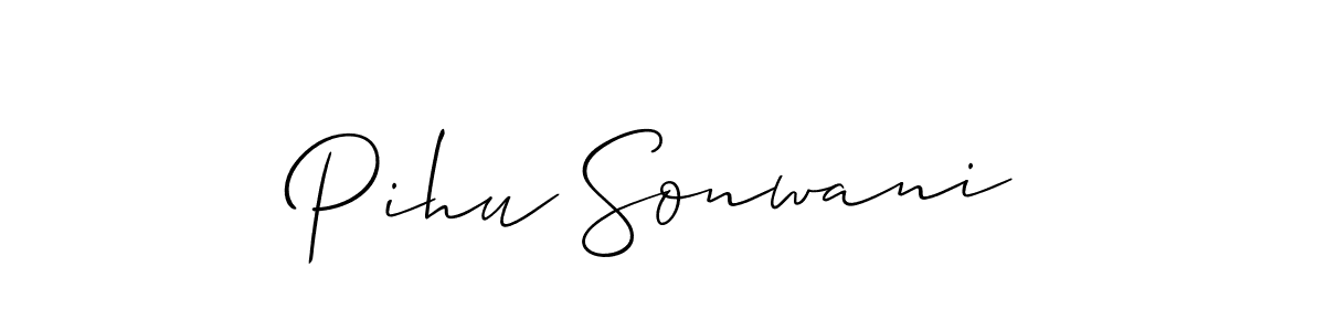 Here are the top 10 professional signature styles for the name Pihu Sonwani. These are the best autograph styles you can use for your name. Pihu Sonwani signature style 2 images and pictures png