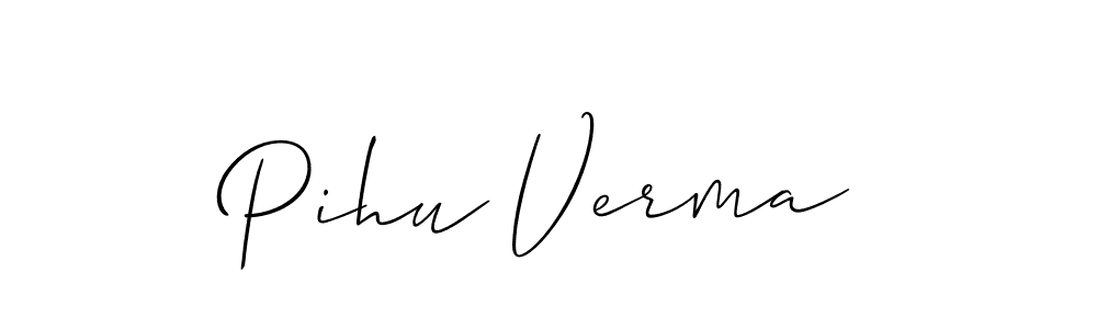 How to Draw Pihu Verma signature style? Allison_Script is a latest design signature styles for name Pihu Verma. Pihu Verma signature style 2 images and pictures png