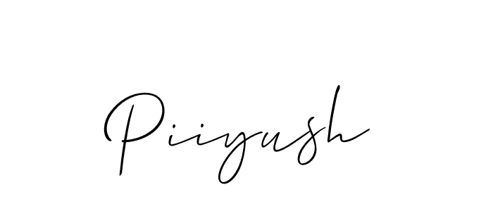Make a beautiful signature design for name Piiyush. With this signature (Allison_Script) style, you can create a handwritten signature for free. Piiyush signature style 2 images and pictures png