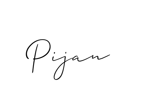 The best way (Allison_Script) to make a short signature is to pick only two or three words in your name. The name Pijan include a total of six letters. For converting this name. Pijan signature style 2 images and pictures png