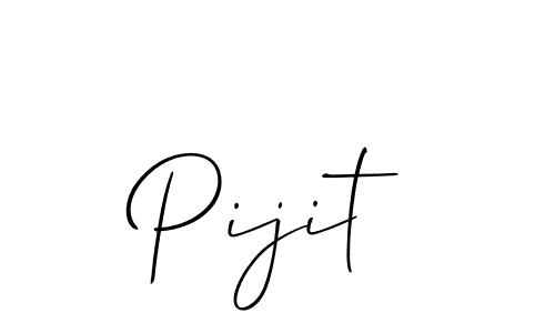 Create a beautiful signature design for name Pijit. With this signature (Allison_Script) fonts, you can make a handwritten signature for free. Pijit signature style 2 images and pictures png