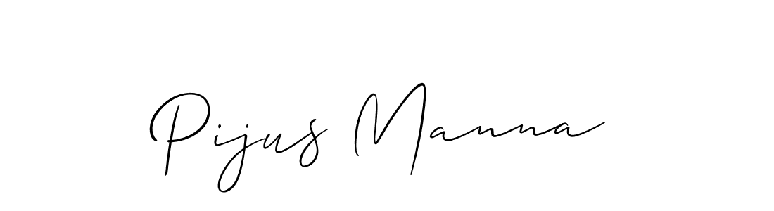 The best way (Allison_Script) to make a short signature is to pick only two or three words in your name. The name Pijus Manna include a total of six letters. For converting this name. Pijus Manna signature style 2 images and pictures png