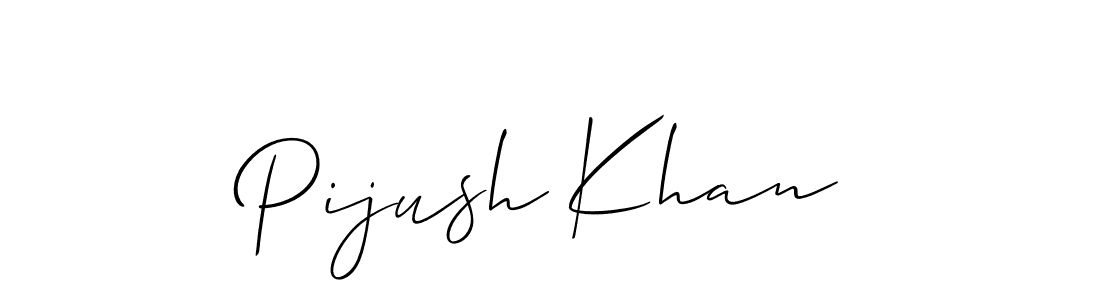 Create a beautiful signature design for name Pijush Khan. With this signature (Allison_Script) fonts, you can make a handwritten signature for free. Pijush Khan signature style 2 images and pictures png