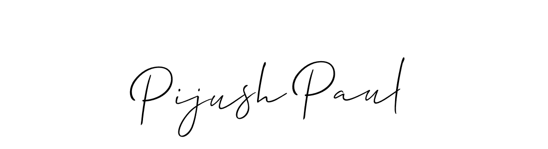 How to make Pijush Paul name signature. Use Allison_Script style for creating short signs online. This is the latest handwritten sign. Pijush Paul signature style 2 images and pictures png