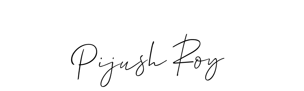 Make a beautiful signature design for name Pijush Roy. With this signature (Allison_Script) style, you can create a handwritten signature for free. Pijush Roy signature style 2 images and pictures png