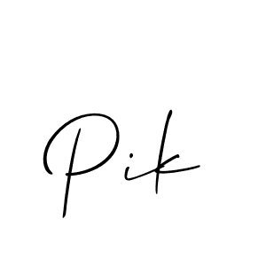The best way (Allison_Script) to make a short signature is to pick only two or three words in your name. The name Pik include a total of six letters. For converting this name. Pik signature style 2 images and pictures png