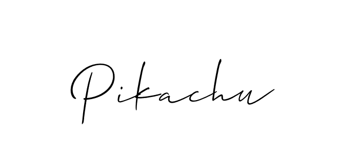 Design your own signature with our free online signature maker. With this signature software, you can create a handwritten (Allison_Script) signature for name Pikachu. Pikachu signature style 2 images and pictures png