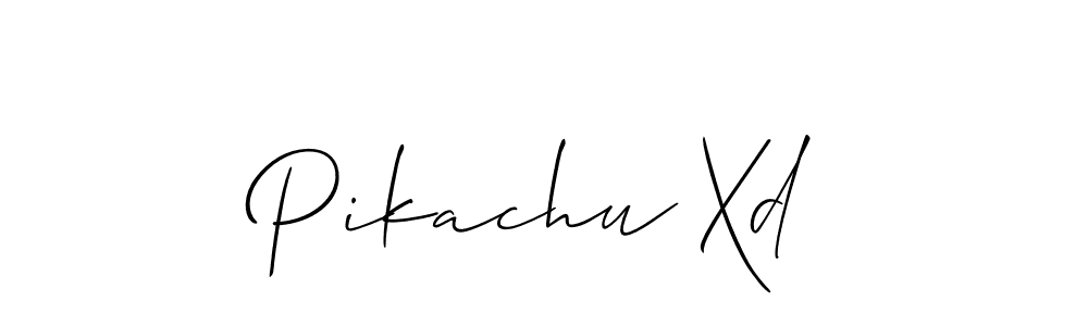 Design your own signature with our free online signature maker. With this signature software, you can create a handwritten (Allison_Script) signature for name Pikachu Xd. Pikachu Xd signature style 2 images and pictures png