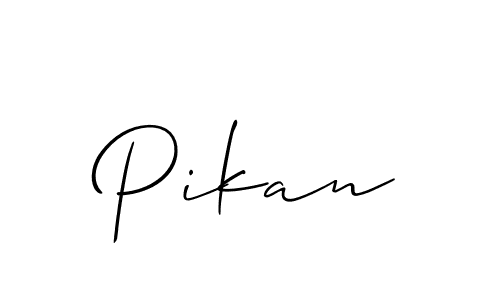 Create a beautiful signature design for name Pikan. With this signature (Allison_Script) fonts, you can make a handwritten signature for free. Pikan signature style 2 images and pictures png