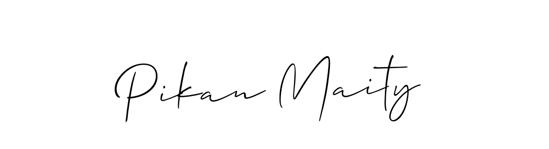 Design your own signature with our free online signature maker. With this signature software, you can create a handwritten (Allison_Script) signature for name Pikan Maity. Pikan Maity signature style 2 images and pictures png