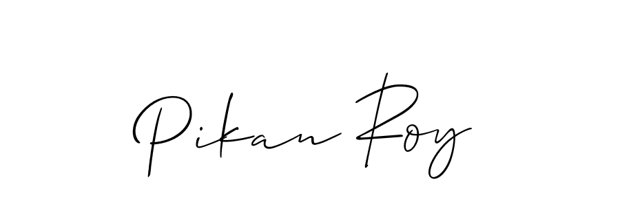 Make a beautiful signature design for name Pikan Roy. With this signature (Allison_Script) style, you can create a handwritten signature for free. Pikan Roy signature style 2 images and pictures png