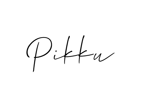 Make a beautiful signature design for name Pikku. With this signature (Allison_Script) style, you can create a handwritten signature for free. Pikku signature style 2 images and pictures png