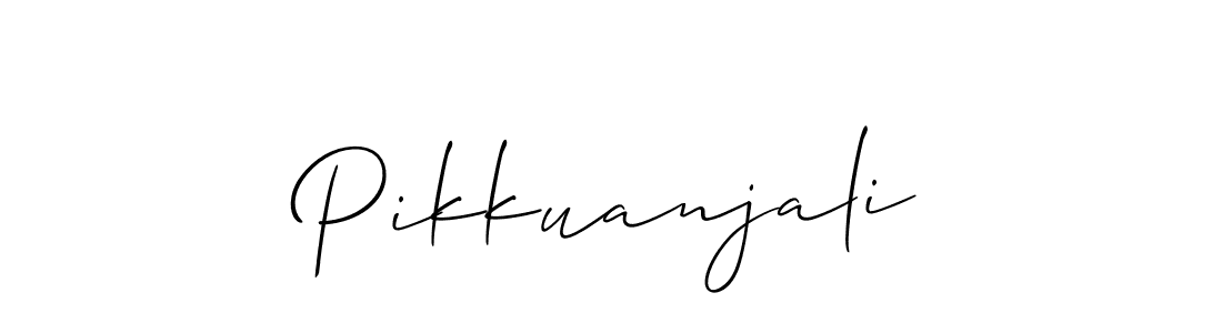 How to make Pikkuanjali name signature. Use Allison_Script style for creating short signs online. This is the latest handwritten sign. Pikkuanjali signature style 2 images and pictures png