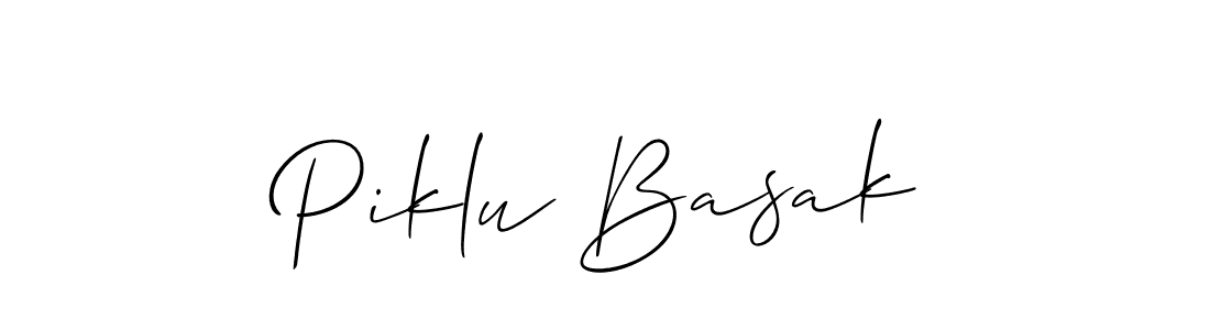 Best and Professional Signature Style for Piklu Basak. Allison_Script Best Signature Style Collection. Piklu Basak signature style 2 images and pictures png
