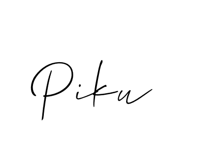 Also we have Piku name is the best signature style. Create professional handwritten signature collection using Allison_Script autograph style. Piku signature style 2 images and pictures png