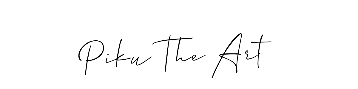 Design your own signature with our free online signature maker. With this signature software, you can create a handwritten (Allison_Script) signature for name Piku The Art. Piku The Art signature style 2 images and pictures png