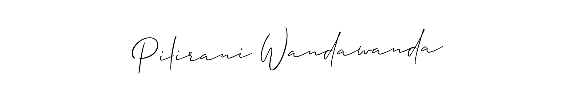 This is the best signature style for the Pilirani Wandawanda name. Also you like these signature font (Allison_Script). Mix name signature. Pilirani Wandawanda signature style 2 images and pictures png