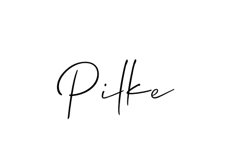 Design your own signature with our free online signature maker. With this signature software, you can create a handwritten (Allison_Script) signature for name Pilke. Pilke signature style 2 images and pictures png