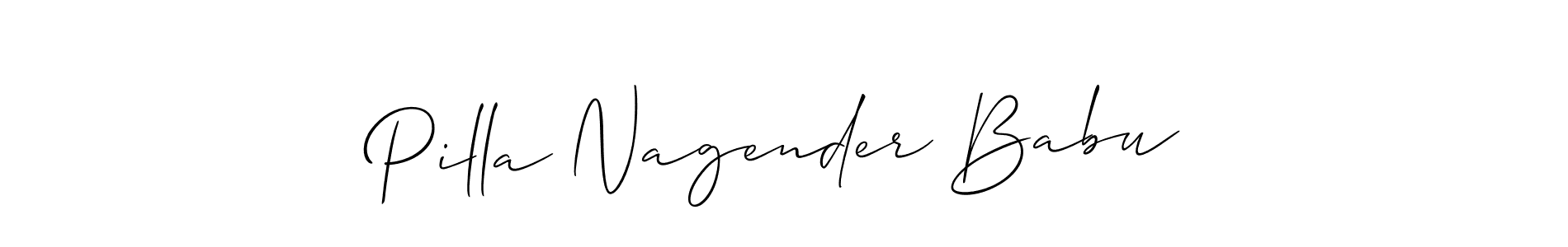 Make a beautiful signature design for name Pilla Nagender Babu. Use this online signature maker to create a handwritten signature for free. Pilla Nagender Babu signature style 2 images and pictures png