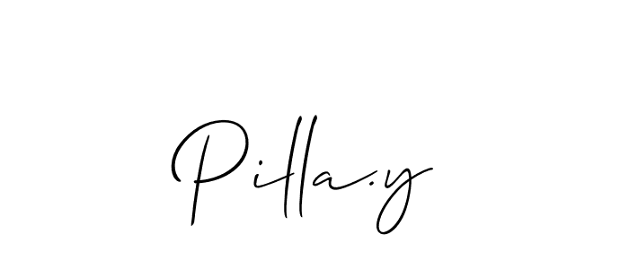Use a signature maker to create a handwritten signature online. With this signature software, you can design (Allison_Script) your own signature for name Pilla.y. Pilla.y signature style 2 images and pictures png