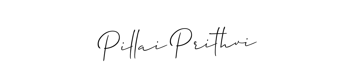 Use a signature maker to create a handwritten signature online. With this signature software, you can design (Allison_Script) your own signature for name Pillai Prithvi. Pillai Prithvi signature style 2 images and pictures png