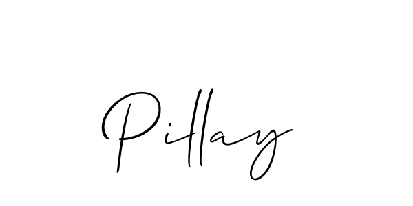 How to make Pillay signature? Allison_Script is a professional autograph style. Create handwritten signature for Pillay name. Pillay signature style 2 images and pictures png