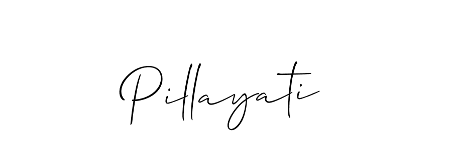 You can use this online signature creator to create a handwritten signature for the name Pillayati. This is the best online autograph maker. Pillayati signature style 2 images and pictures png