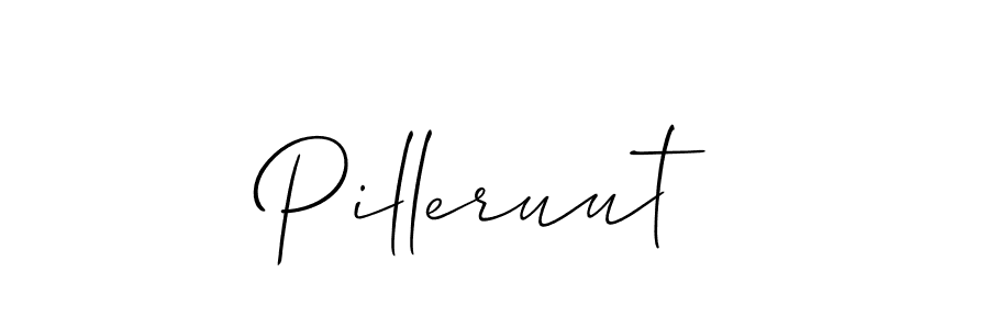 Create a beautiful signature design for name Pilleruut. With this signature (Allison_Script) fonts, you can make a handwritten signature for free. Pilleruut signature style 2 images and pictures png