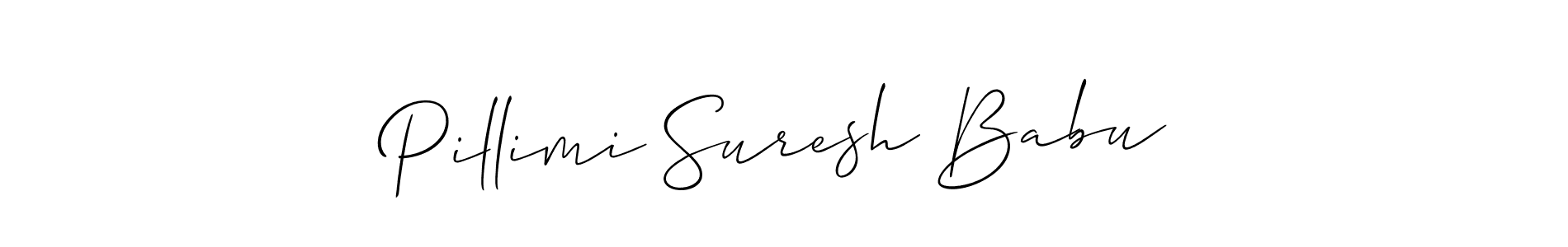 Design your own signature with our free online signature maker. With this signature software, you can create a handwritten (Allison_Script) signature for name Pillimi Suresh Babu. Pillimi Suresh Babu signature style 2 images and pictures png