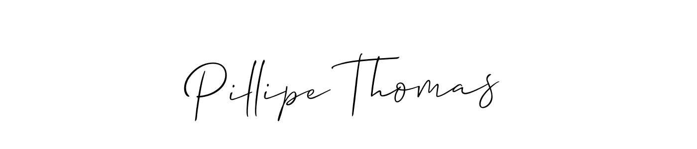 Make a beautiful signature design for name Pillipe Thomas. With this signature (Allison_Script) style, you can create a handwritten signature for free. Pillipe Thomas signature style 2 images and pictures png