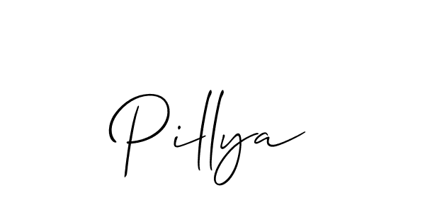 Also You can easily find your signature by using the search form. We will create Pillya name handwritten signature images for you free of cost using Allison_Script sign style. Pillya signature style 2 images and pictures png