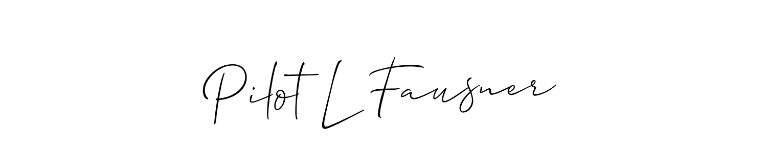 Also You can easily find your signature by using the search form. We will create Pilot L Fausner name handwritten signature images for you free of cost using Allison_Script sign style. Pilot L Fausner signature style 2 images and pictures png